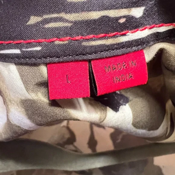 HUGO BOSS RELAXED-FIT SHIRT IN ABSTRACT FLORAL-PRINT COTTON POPLIN Size L - NWT - Picture 5 of 5